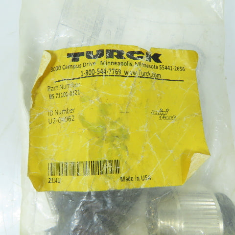 Turck BS 71101-0/21 1-1/8in Minifast 10-Pin Straight Male Field Connector