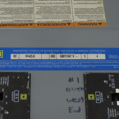 Square D NF442L4C 400A 600Y/347V Panelboard Load Center