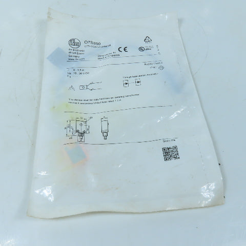 ifm electronic O7S200 Through-Beam Photoelectric Sensor Transmitter 10-30VDC M8