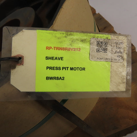 8-Groove 8V 21-1/2" OD V-Belt Sheave Pulley 8-1/2" Wide