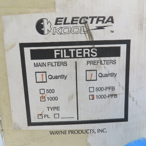 Electra-Kool 1000-PL Pleated Paper Main Filter Element Prefilter Wrap