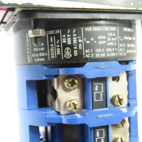 Kraus & Naimer C 80 80A 3-Pole Rotary Switch 600VAC