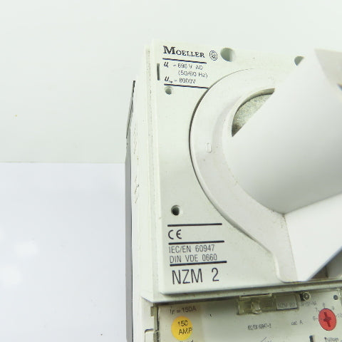 Moeller NZM 2 NZM B2-AF150-NA 150A Circuit Breaker w/ Rotary Disconnect 690VAC