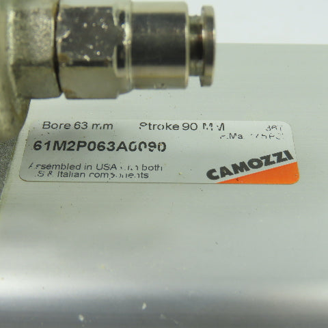 Camozzi 61M2P063A0090 63mm Bore 90mm Stroke Pneumatic Air Cylinder