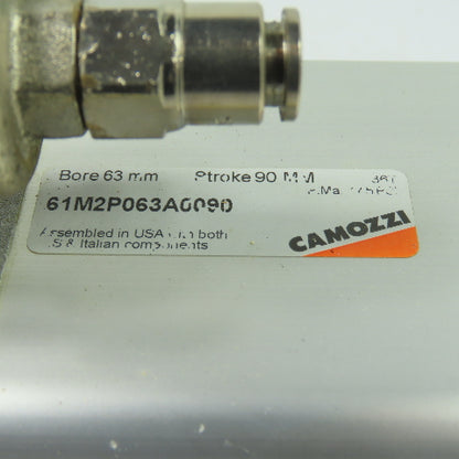 Camozzi 61M2P063A0090 63mm Bore 90mm Stroke Pneumatic Air Cylinder