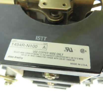 Allen-Bradley 1494R-N100 100A Disconnect Switch Ser A
