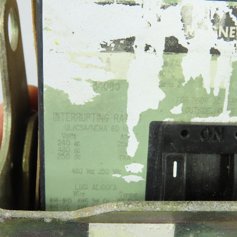 Square D FAL34080 80A Circuit Breaker W/ Cable Mechanism Disconnect 480VAC