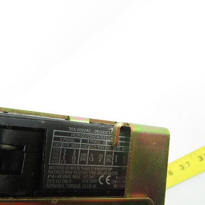 Allen-Bradley 194R-NC030P3 30A Fusible Safety Disconnect Switch 600VAC 250VDC