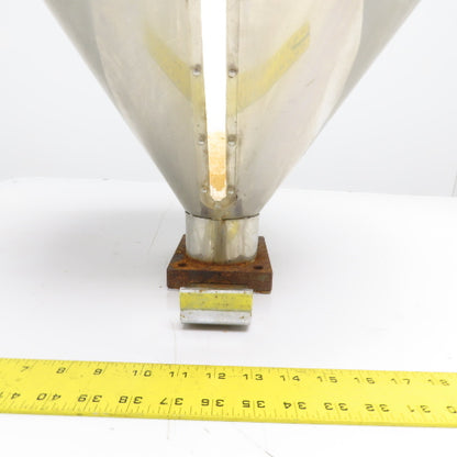 1.48 CU/FT Stainless Steel Conical Material Hopper Cone