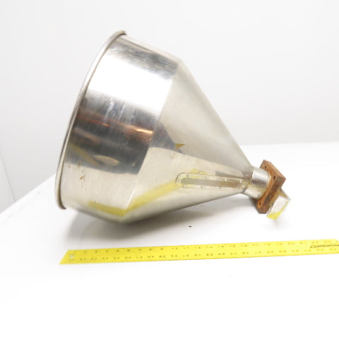 1.48 CU/FT Stainless Steel Conical Material Hopper Cone