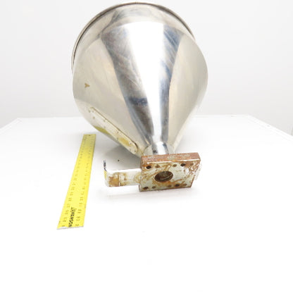 1.48 CU/FT Stainless Steel Conical Material Hopper Cone