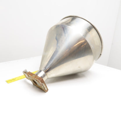 1.48 CU/FT Stainless Steel Conical Material Hopper Cone