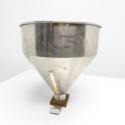 1.48 CU/FT Stainless Steel Conical Material Hopper Cone