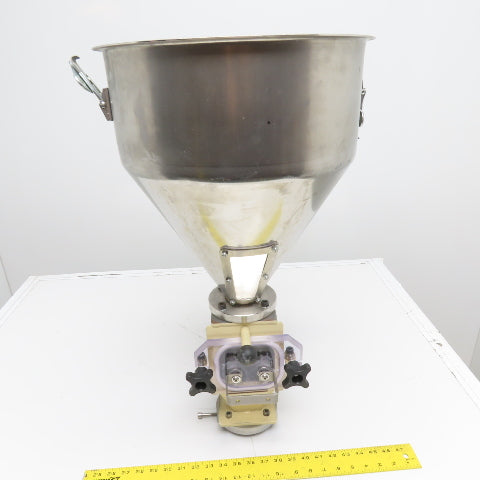 Plastic Process Equipment 0.8 CU/FT Stainless Steel Conical Material Hopper Cone