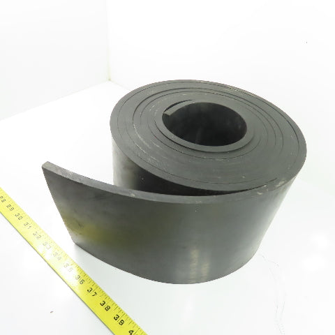 7" Wide Smooth Top Heavy Duty Rubber Belt Roll 15' L 3/8" Thick