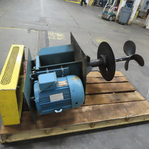 Tank Mixer Agitator Stirrer 7.5HP 3Ph 230/460V 1175RPM 36" Shaft 18" Impeller