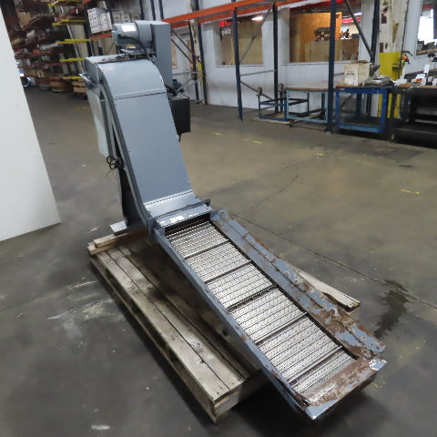 Turbo 5475-8915 Incline Chip Conveyor 1/4HP 3Ph 208-230/460V 51" x 14" Intake