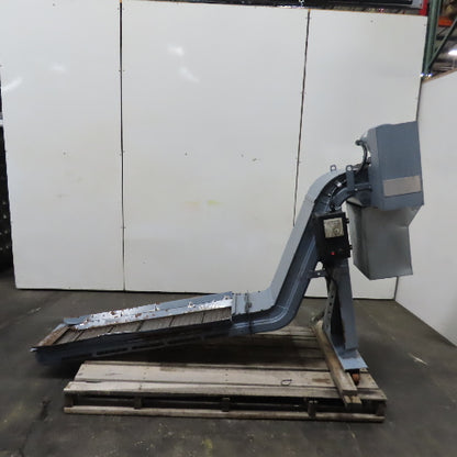 Turbo 5475-8915 Incline Chip Conveyor 1/4HP 3Ph 208-230/460V 51" x 14" Intake