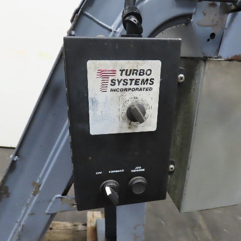 Turbo 5475-8915 Incline Chip Conveyor 1/4HP 3Ph 208-230/460V 51" x 14" Intake