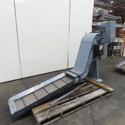 Turbo 5475-8915 Incline Chip Conveyor 1/4HP 3Ph 208-230/460V 51" x 14" Intake