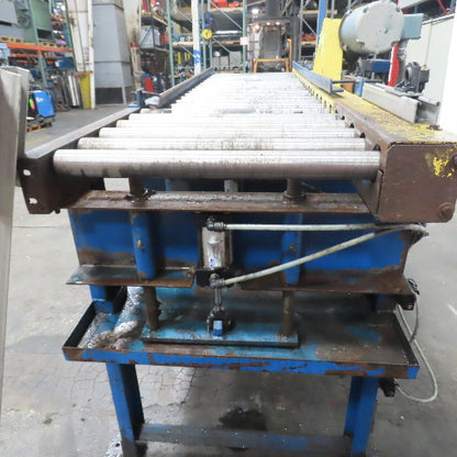 92" L x 28.5" W Chain Drive Power Roller Conveyor 3Ph 230/460V 22" BF 15FPM