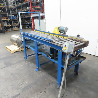 92" L x 28.5" W Chain Drive Power Roller Conveyor 3Ph 230/460V 22" BF 15FPM