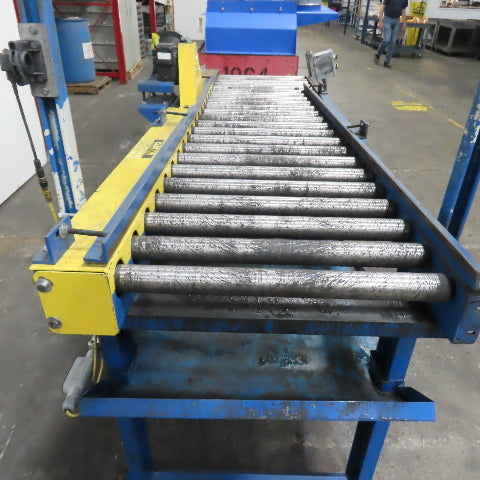 92" L x 28.5" W Chain Drive Power Roller Conveyor 3Ph 230/460V 22" BF 15FPM