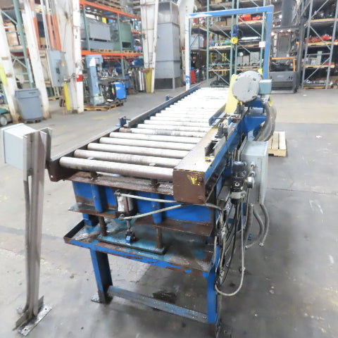 92" L x 28.5" W Chain Drive Power Roller Conveyor 3Ph 230/460V 22" BF 15FPM