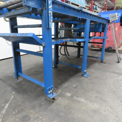 92" L x 28.5" W Chain Drive Power Roller Conveyor 3Ph 230/460V 22" BF 15FPM