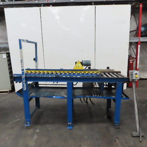 92" L x 28.5" W Chain Drive Power Roller Conveyor 3Ph 230/460V 22" BF 15FPM
