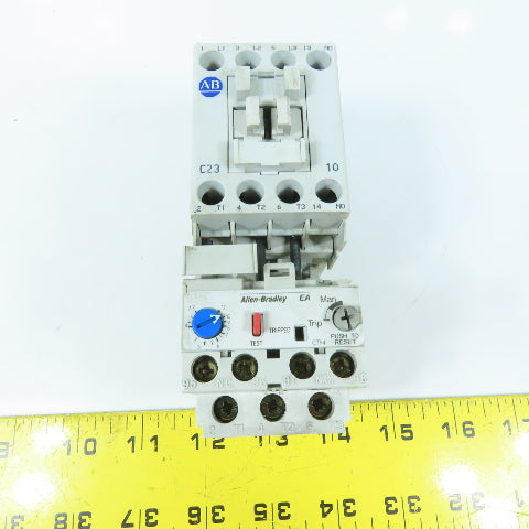Allen-Bradley 100-C23*10 Contactor 120VAC Coil with 193-EA2FB 3.7-12A Trip