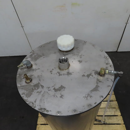 Autoquip 50 Gallon Stainless Steel Vertical Storage Mixer Tank W/ Drain Valve
