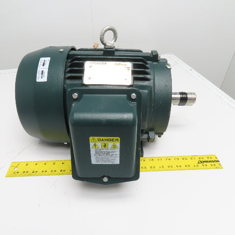 Toshiba 0102XDSB41A-P 10HP 7.5kW Electric Motor 460V 3Ph 3510RPM 215T Frame