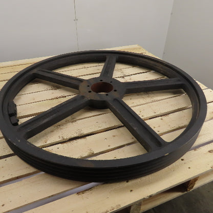 Dodge V-Belt Pulley Sheave 5 Groove 37-1/2" OD x 3" W Tapered Bore
