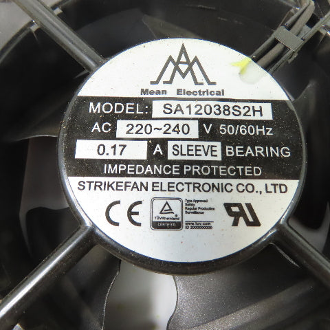 Mean Electrical SA12038S2H Axial Cooling Fan 220-240V 50/60Hz 0.17A