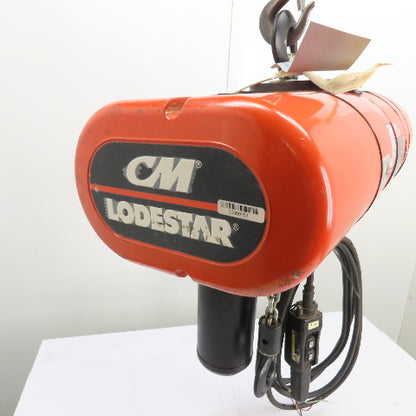 CM Lodestar Model L 1Ton 2000LB Electric Chain Hoist 20'Lift 16FPM 230/460 3Ph