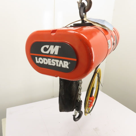 CM Lodestar Model L 1Ton 2000LB Electric Chain Hoist 15'Lift 16FPM 230/460 3Ph