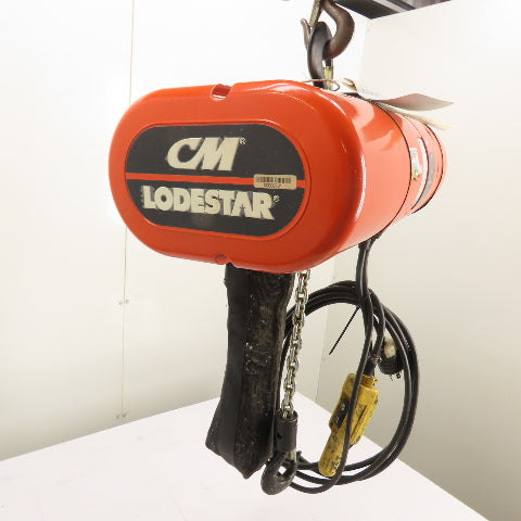 CM Lodestar Model L 1Ton 2000LB Electric Chain Hoist 20'Lift 16FPM 230/460 3Ph