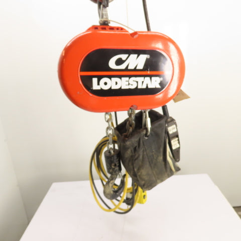 CM Lodestar Model RRS 2Ton 4000LB Electric Chain Hoist 20'Lift 16FPM 230/460 3Ph
