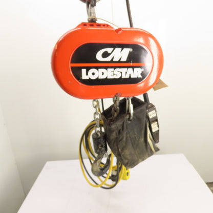 CM Lodestar Model RRS 2Ton 4000LB Electric Chain Hoist 20'Lift 16FPM 230/460 3Ph