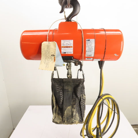 CM Lodestar Model RRS 2Ton 4000LB Electric Chain Hoist 20'Lift 16FPM 230/460 3Ph