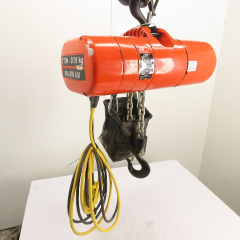 CM Lodestar Model RRS 2Ton 4000LB Electric Chain Hoist 20'Lift 16FPM 230/460 3Ph