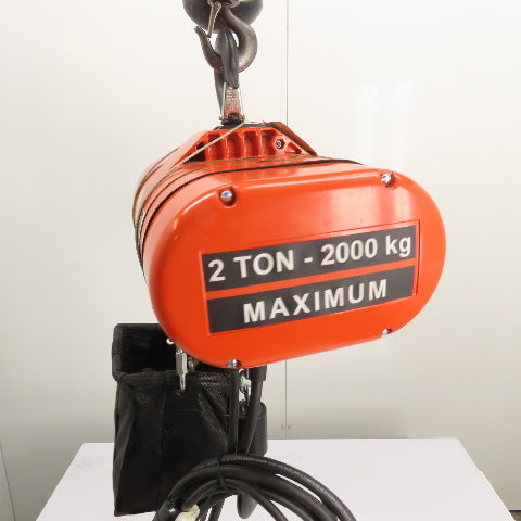 CM Lodestar Model RRS 2Ton 4000LB Electric Chain Hoist 20'Lift 16FPM 230/460 3Ph