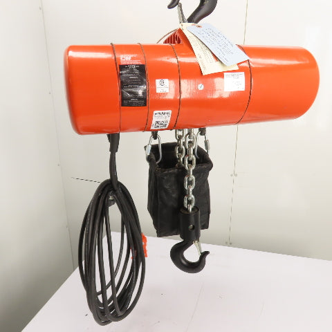 CM Lodestar Model RRS 2Ton 4000LB Electric Chain Hoist 20'Lift 16FPM 230/460 3Ph