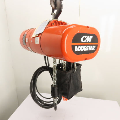 CM Lodestar Model RRS 2Ton 4000LB Electric Chain Hoist 20'Lift 16FPM 230/460 3Ph
