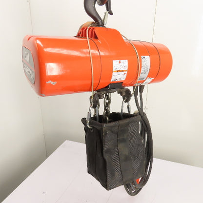 CM Lodestar Model RRS 2Ton 4000LB Electric Chain Hoist 20'Lift 16FPM 230/460 3Ph