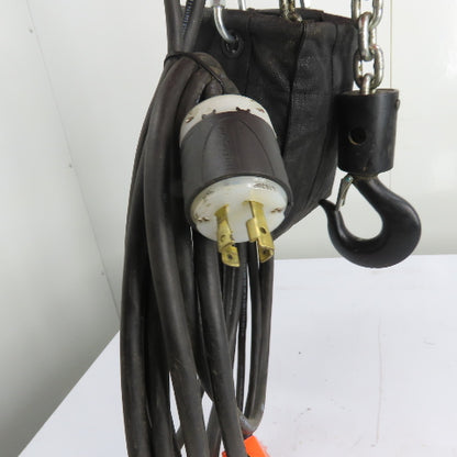 CM Lodestar Model RRS 2Ton 4000LB Electric Chain Hoist 20'Lift 16FPM 230/460 3Ph