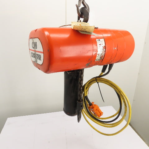CM Lodestar Model L 1Ton 2000LB Electric Chain Hoist 15'Lift 16FPM 230/460 3Ph