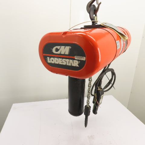 CM Lodestar Model L 1Ton 2000LB Electric Chain Hoist 15'Lift 16FPM 230/460 3Ph
