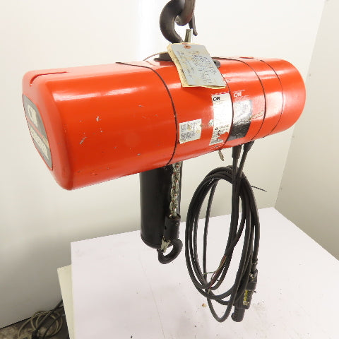 CM Lodestar Model L 1Ton 2000LB Electric Chain Hoist 15'Lift 16FPM 230/460 3Ph